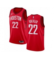 Houston Rockets #22 Clyde Drexler Red Swingman Jersey - Earned Edition