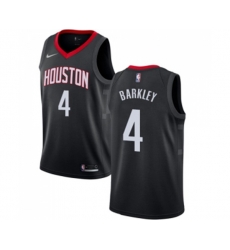 Houston Rockets #4 Charles Barkley Authentic Black Alternate Basketball Jersey Statement Edition