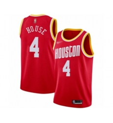 Houston Rockets #4 Danuel House Swingman Red Hardwood Classics Finished Basketball Jersey