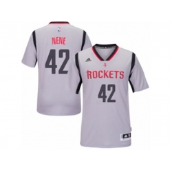 Houston Rockets #42 Nene Swingman Grey Alternate NBA Jersey