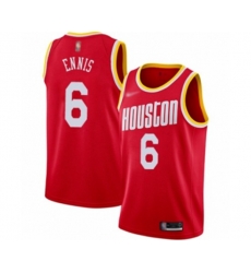 Houston Rockets #6 Tyler Ennis Swingman Red Hardwood Classics Finished Basketball Jersey