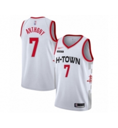 Houston Rockets #7 Carmelo Anthony Authentic White Basketball Jersey - 2019-20 City Edition