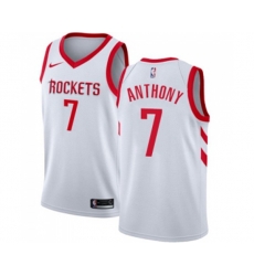 Houston Rockets #7 Carmelo Anthony Authentic White NBA Jersey - Association Edition