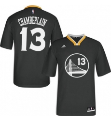 Golden State Warriors #13 Wilt Chamberlain Authentic Black Alternate NBA Jersey