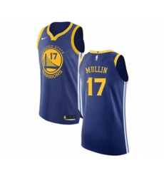 Golden State Warriors #17 Chris Mullin Authentic Royal Blue Road Basketball Jersey - Icon Edition