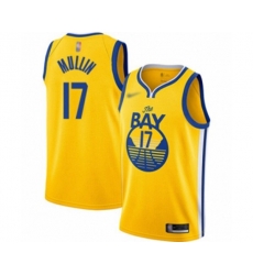Golden State Warriors #17 Chris Mullin Swingman Gold Finished Basketball Jersey - Statement Edition