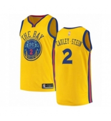Golden State Warriors #2 Willie Cauley-Stein Swingman Gold Basketball Jersey - City Edition