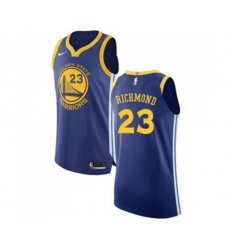 Golden State Warriors #23 Mitch Richmond Authentic Royal Blue Road Basketball Jersey - Icon Edition