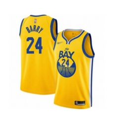Golden State Warriors #24 Rick Barry Authentic Gold Finished Basketball Jersey - Statement Edition