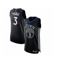 Golden State Warriors #3 Jordan Poole Authentic Black Basketball Jersey - 2019-20 City Edition