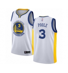Golden State Warriors #3 Jordan Poole Swingman White Basketball Jersey - Association Edition
