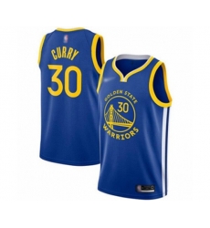 Golden State Warriors #30 Stephen Curry Swingman Royal Finished Basketball Jersey - Icon Edition