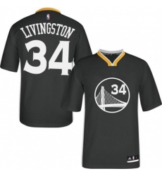 Golden State Warriors #34 Shaun Livingston Authentic Black Alternate NBA Jersey