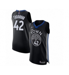 Golden State Warriors #42 Nate Thurmond Authentic Black Basketball Jersey - 2019-20 City Edition