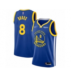 Golden State Warriors #8 Alec Burks Swingman Royal Finished Basketball Jersey - Icon Edition