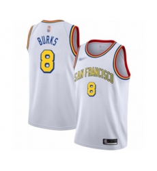 Golden State Warriors #8 Alec Burks Swingman White Hardwood Classics Basketball Jersey - San Francisco Classic Edition