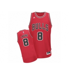 Adidas Chicago Bulls #8 Zach LaVine Swingman Red Road NBA Jersey