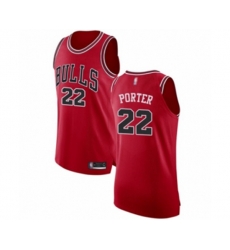 Chicago Bulls #22 Otto Porter Authentic Red Basketball Jersey - Icon Edition