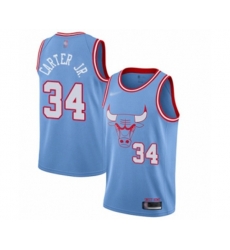 Chicago Bulls #34 Wendell Carter Jr. Swingman Blue Basketball Jersey - 2019-20 City Edition