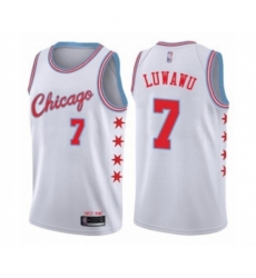 Chicago Bulls #7 Timothe Luwawu Swingman White Basketball Jersey - City Edition
