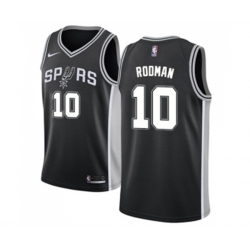 San Antonio Spurs #10 Dennis Rodman Swingman Black Road NBA Jersey - Icon Edition