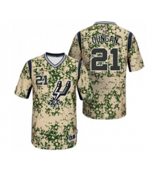 San Antonio Spurs #21 Tim Duncan Swingman Camo Pride Basketball Jersey