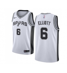 San Antonio Spurs #6 Sean Elliott Swingman White Home NBA Jersey - Association Edition