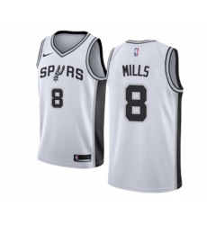 San Antonio Spurs #8 Patty Mills Swingman White Home Basketball Jersey - Association Edition