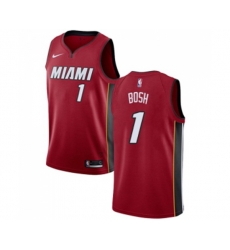 Miami Heat #1 Chris Bosh Authentic Red Basketball Jersey Statement Edition