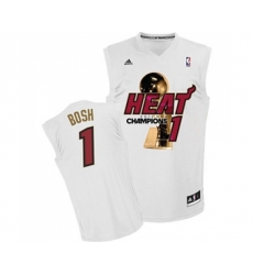 Miami Heat #1 Chris Bosh Swingman White Finals Champions Basketball Jersey