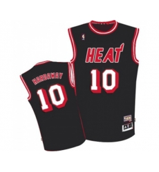 Miami Heat #10 Tim Hardaway Authentic Black ABA Hardwood Classic Basketball Jersey