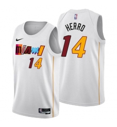 Miami Heat #14 Tyler Herro 2022-23 White City Edition Stitched Jersey