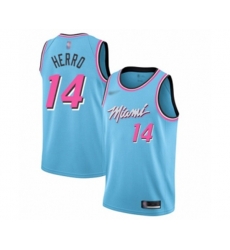 Miami Heat #14 Tyler Herro Authentic Blue Basketball Jersey - 2019 20 City Edition