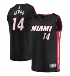 Miami Heat #14 Tyler Herro Fanatics Branded Black 2020-21 Fast Break Replica Jersey