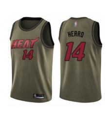 Miami Heat #14 Tyler Herro Swingman Green Salute to Service Basketball Jersey