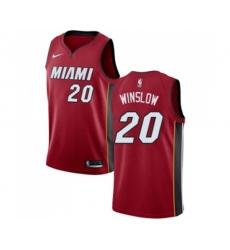Miami Heat #20 Justise Winslow Authentic Red Basketball Jersey Statement Edition