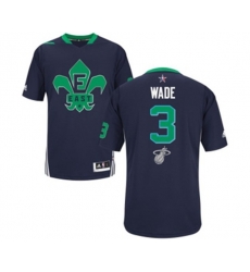 Miami Heat #3 Dwyane Wade Swingman Navy Blue 2014 All Star Basketball Jersey