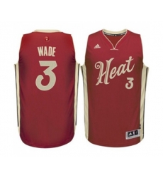 Miami Heat #3 Dwyane Wade Swingman Red 2015-16 Christmas Day Basketball Jersey