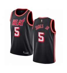 Miami Heat #5 Derrick Jones Jr Swingman Black Fashion Hardwood Classics Basketball Jersey
