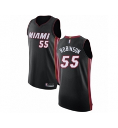 Miami Heat #55 Duncan Robinson Authentic Black Basketball Jersey - Icon Edition
