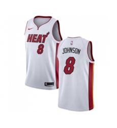 Miami Heat #8 Tyler Johnson Authentic Basketball Jersey - Association Edition
