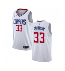 Los Angeles Clippers #33 Wesley Johnson Swingman White Basketball Jersey - Association Edition Los Angeles Clippers #33 Wesley Johnson Swingman White Basketball Jersey - Association Edition