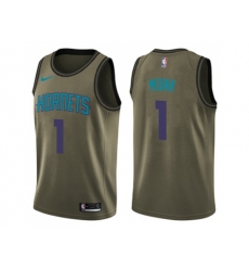 Charlotte Hornets #1 Malik Monk Green Salute to Service NBA Swingman Jersey
