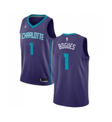 Charlotte Hornets #1 Muggsy Bogues Swingman Purple NBA Jersey Statement Edition