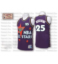 Charlotte Hornets #25 Alonzo Mourning Swingman Purple 1995 All Star Throwback Basketball Jersey