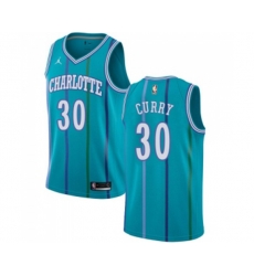 Charlotte Hornets #30 Dell Curry Authentic Aqua Hardwood Classics Basketball Jersey