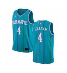 Charlotte Hornets #4 Devonte Graham Swingman Aqua Hardwood Classics NBA Jersey
