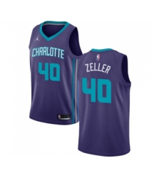 Charlotte Hornets #40 Cody Zeller Authentic Purple Basketball Jersey Statement Edition