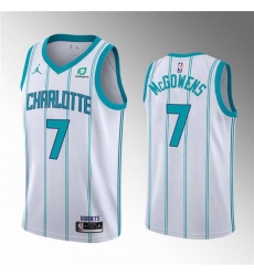 Charlotte Hornets #7 Bryce McGowens 2022 Draft White Stitched Basketball Jersey