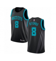 Charlotte Hornets #8 Bismack Biyombo Authentic Black NBA Jersey - 2018-19 City Edition